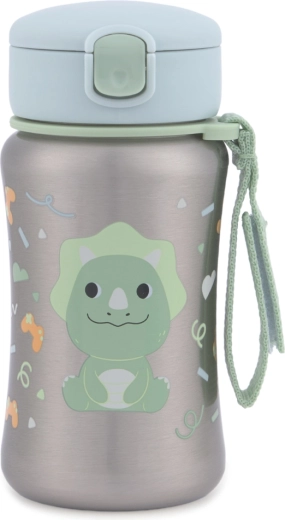 Skip Hop roostevabast terasest joogipudel kõrrega Besties Squad Dino 350 ml