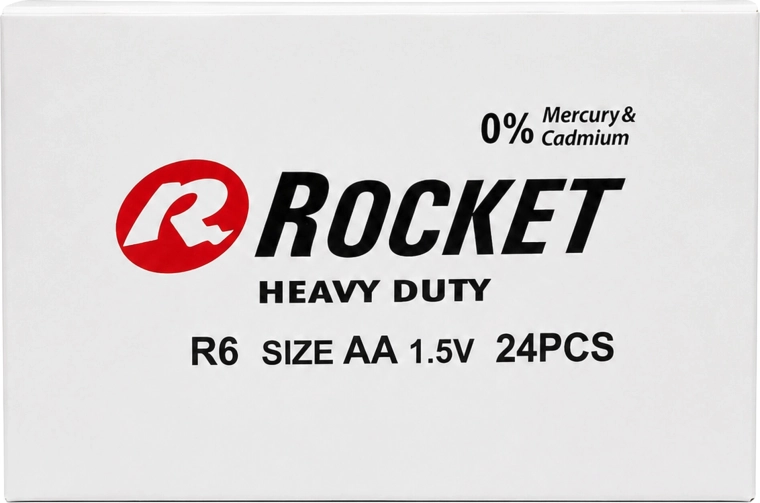 Rocket AA (R6) patareid 1,5 V tsink-süsinik – pakend 24 tk (6×4)