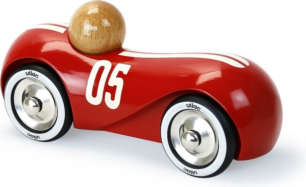 Vilac puidust võidusõiduauto Streamline vintage punane