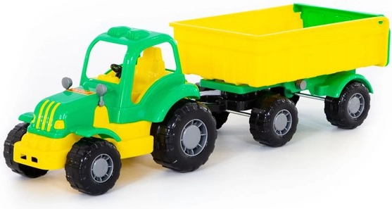 Waderi traktor kallutava haagisega