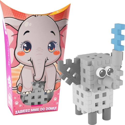 Ehitusklotsikomplekt Mini Waffle Pocket Pets – elevant
