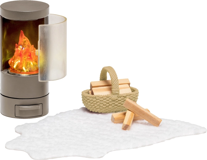 Lundby kamin koos tarvikutega nukumajja