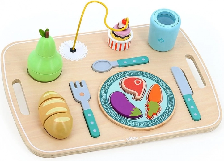 Vilac Wooden Activity Tray with Food