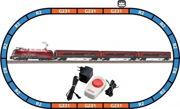 Piko starter set passenger train RAILJET ÖBB Taurus H0