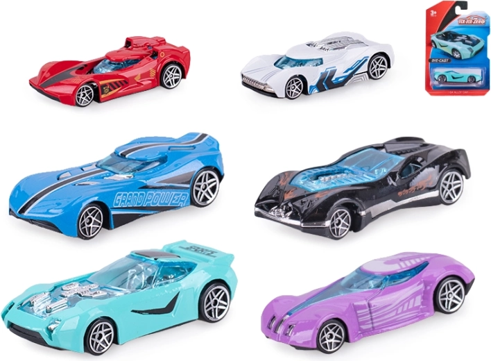 Metal Racing Car 8 cm with Freewheel