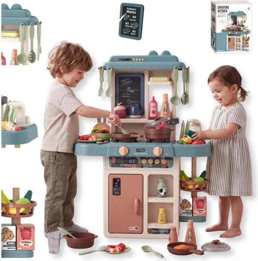 TinyMini Ocean Kids' Kitchen with Effects, 55 Pieces