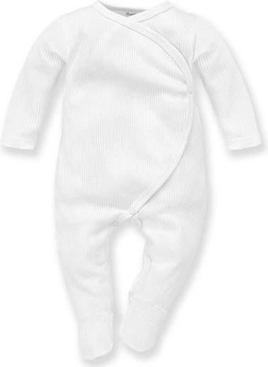 Pinokio ribbed long-sleeve sleepsuit Lovely Day, white