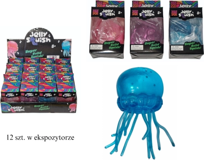 Anti-stress squishy jellyfish with glitter
