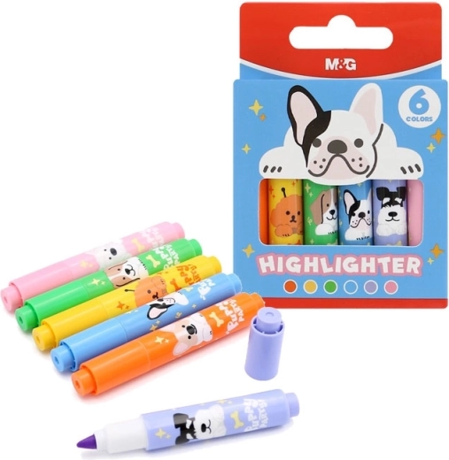 Mini-markereid Puppy Party, komplekt 6 tk