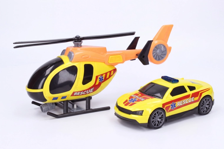 Päästehelikopter efektide ja autoga