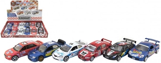 Kinsmart Street Fighter võidusõiduautod 13 cm, tagasitõmbemehhanism, 6 tüüpi