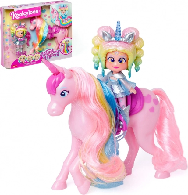 KookyLoos Doll Rainbow Unicorn