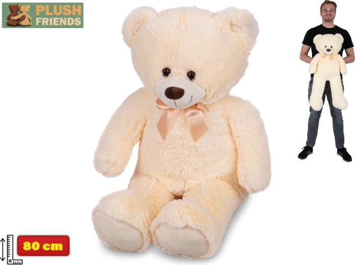 Plüüsist karu 80 cm beež lipsuga