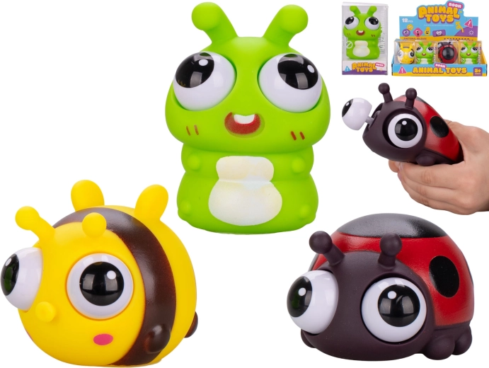Soft insect figurine with pop-out eyes 7 cm