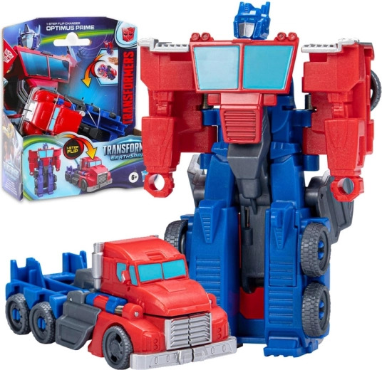 Transformers EarthSpark Optimus Prime tegevusfiguur 2 ühes, 1-step flip changer – 1 tk