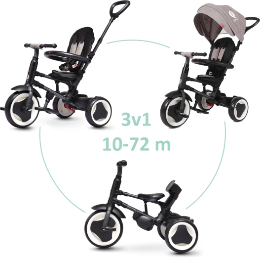 Qplay foldable tricycle Rito EVA black