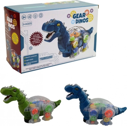 Dinosaurus valguse ja muusikaga patareidel