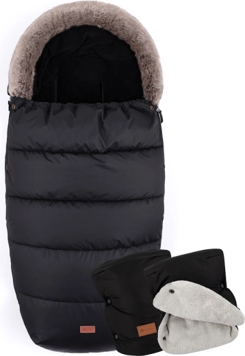 Petite&Mars talvine soojakott 4in1 Comfy Forever black + käesoojendaja Jasie ink black