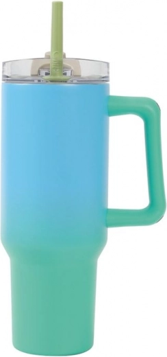 Suur termokruus kõrrega – roheline, 1200 ml