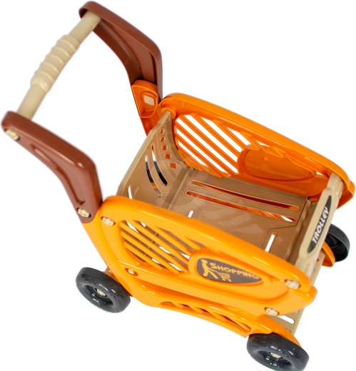 Wheeled cart with a comfortable handle