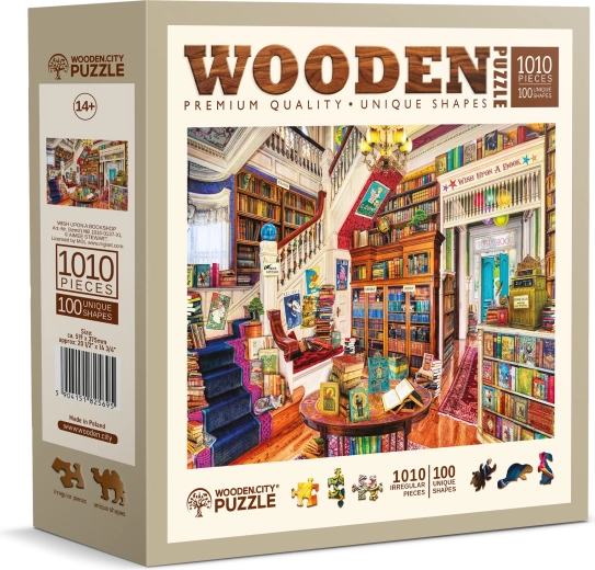 WOODEN CITY Wooden Puzzle Wish in the Library 1010 pieces