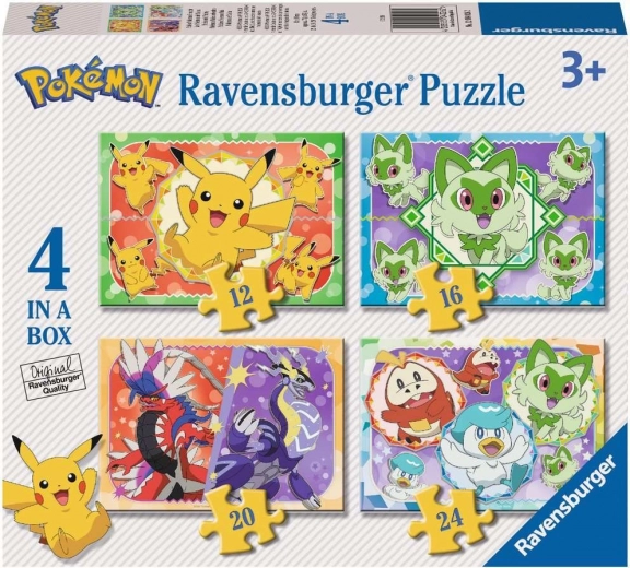 Pokémoni pusle 4 ühes (12, 16, 20, 24 tükki) RAVENSBURGER