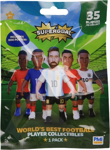 Supergoal jalgpalluri figuur miniplakatiga