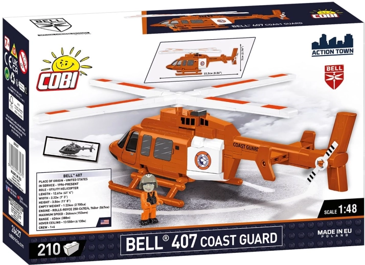Realistlik Bell 407 Coast Guard mudel mõõtkavas 1:48