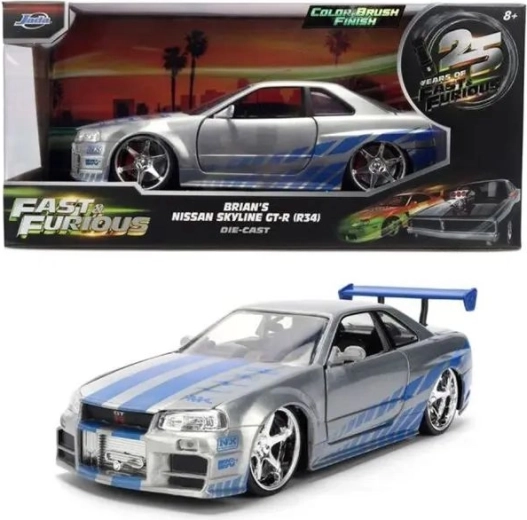 Jada mudel Nissan Skyline GT-R filmist Kiired ja vihased, juubeliväljaanne 1:24