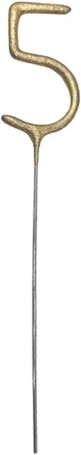Golden cake sparkler (cold flame) number 5 15 cm - 1 pc