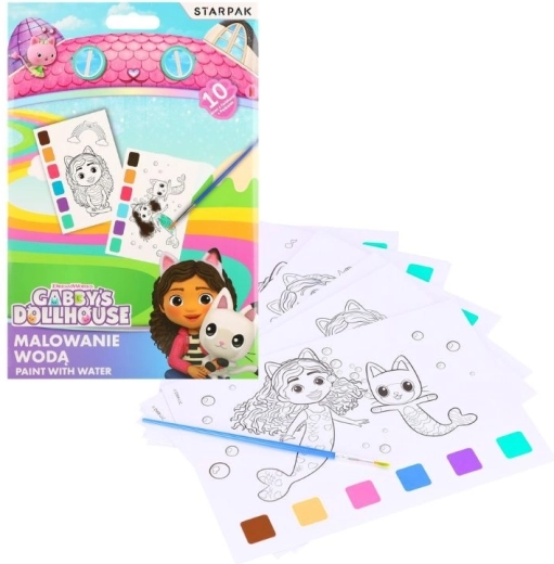 Veevärvidega värvimisraamat Gabby's Dollhouse – 1 tk