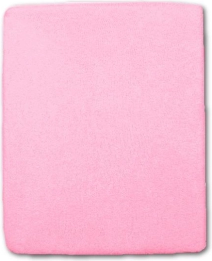 Pink terry crib sheet