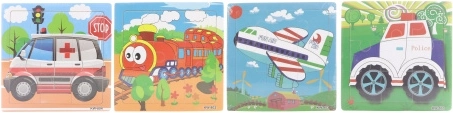 Wooden puzzle, 9 pieces