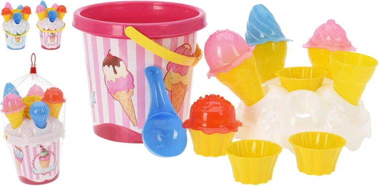 Children’s sand set Ice Cream Bucket with accessories, color mix