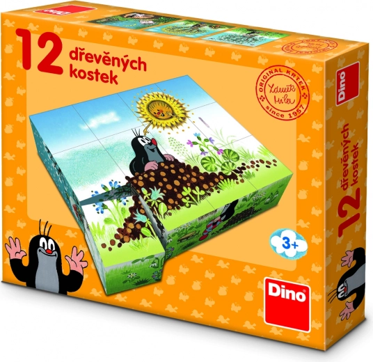 Dino puidust klotsid Krtek – Krtku aasta, 12 tk