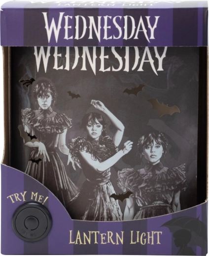 Decorative Wednesday Lamp – Gothic lantern with dancing WEDNESDAY motif
