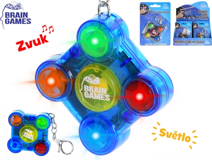 Brain Games Keychain – pocket memory game with lights and sounds