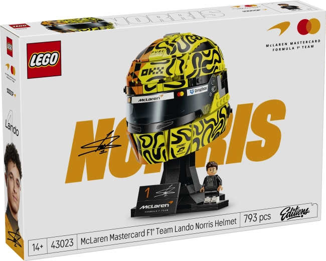 LEGO McLaren Mastercard F1 meeskonna Lando Norrise kiiver