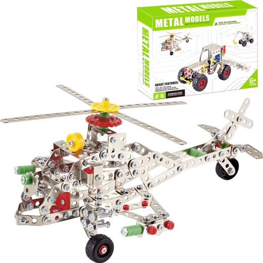 Metal Helicopter Construction Set 361 Pieces