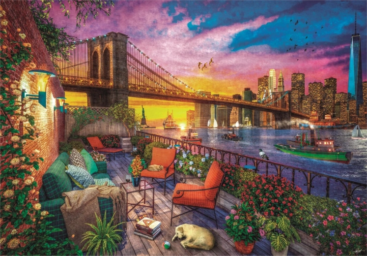 Puzzle 3000 tükki – päikeseloojang Manhattanil