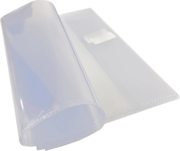 Universal transparent cover with self-adhesive strip