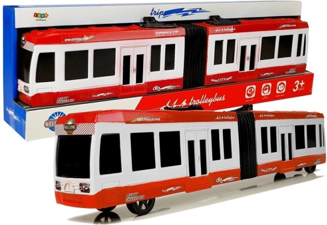 Liigendbuss hoorattaveoga, punane