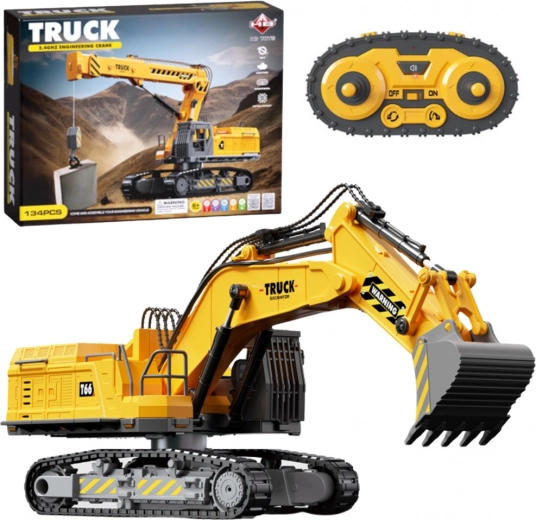 RC tracked excavator remote control building kit - 133 pieces