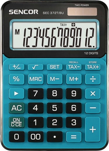 Lauakalkulaator SEC 372BU suure 12-kohalise LCD-ekraaniga