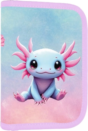 Single-layer school pencil case Axolotl Oxybag