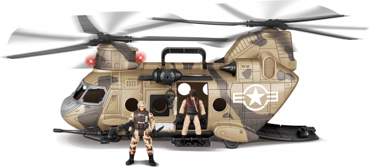 Helikopter figuuride ja efektidega 50 cm