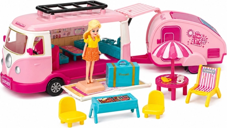 Opening camper with accessible interior