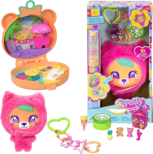 Polly Pocket kompaktne komplekt: plüüsist karuke figuuride ja tarvikutega