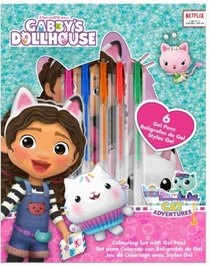 Kirjutusvahendite komplekt GABBY’S DOLLHOUSE, 7 tk