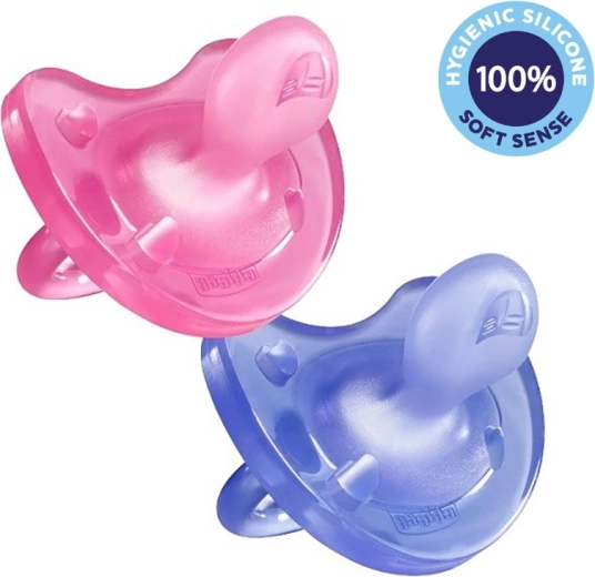 Chicco lutt Physio Soft, täissilikoonist, tüdrukutele 16–36 kuud, 2 tk